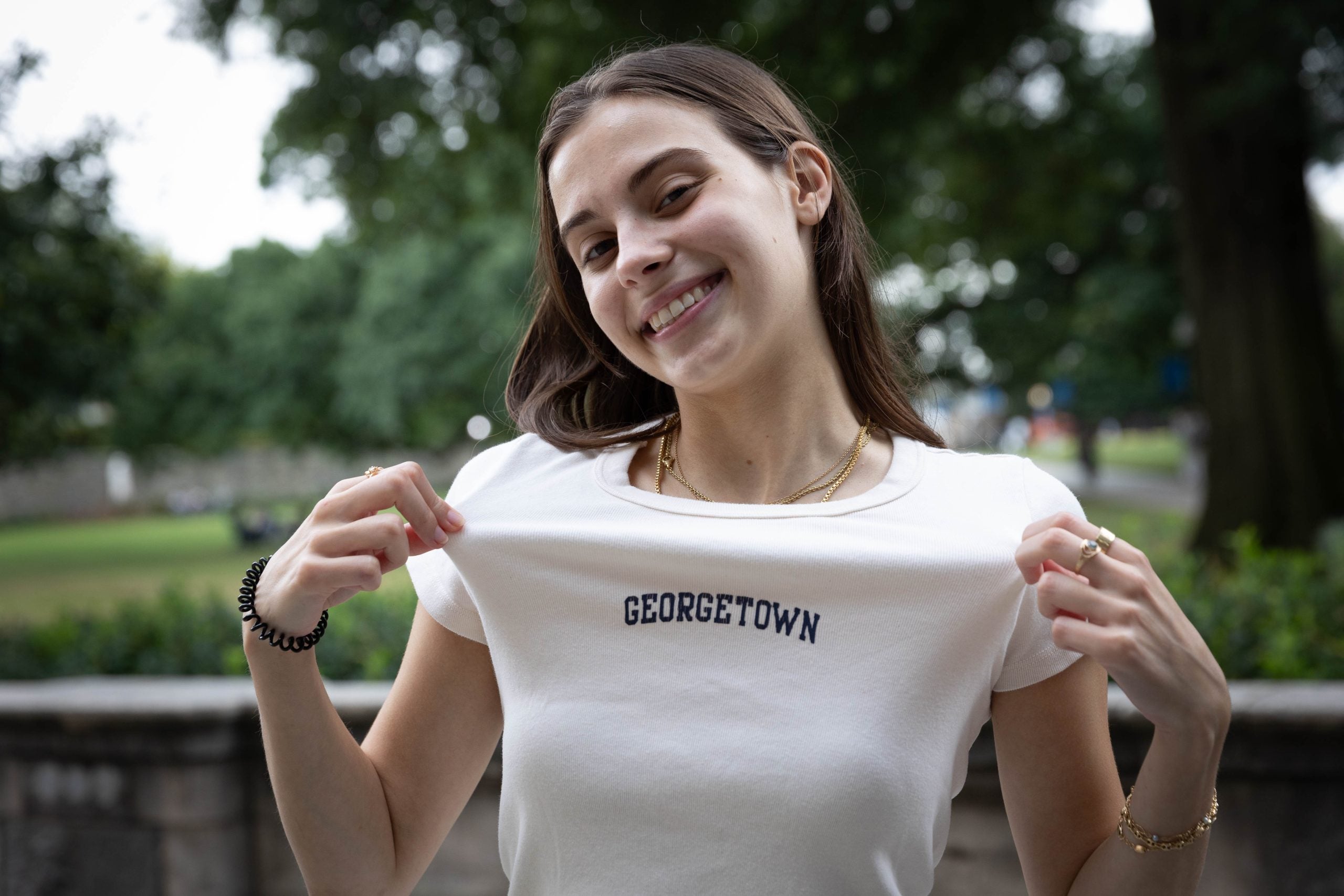 Ava Culoso in a GU shirt