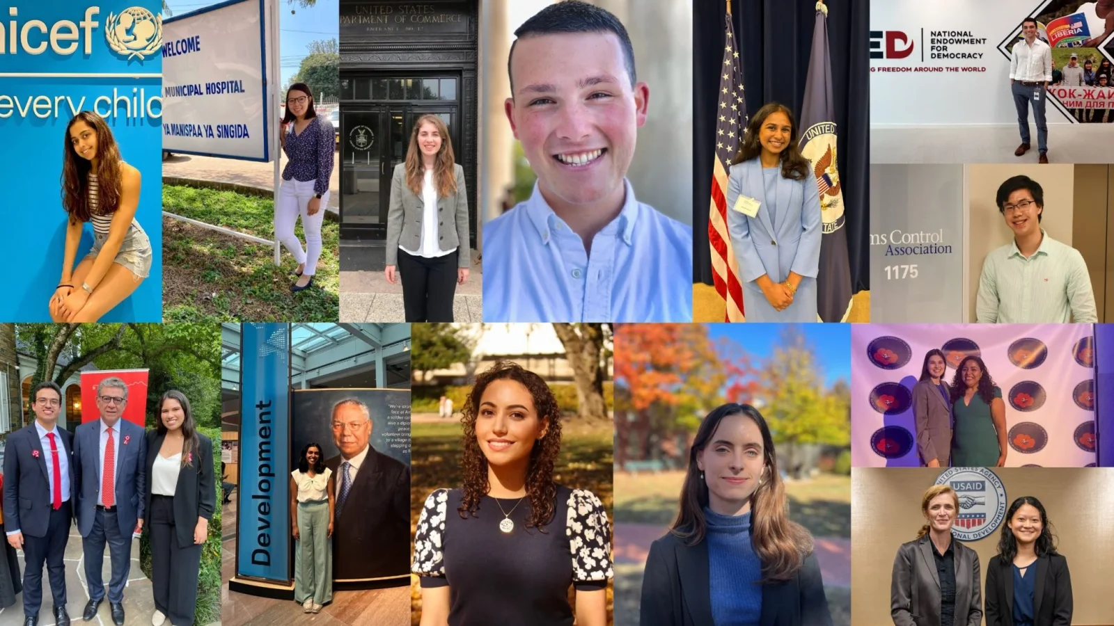 A collage of students who are 2023 Pelosi Scholars.