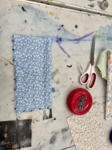 materials at the makerhub, including scissors and fabric
