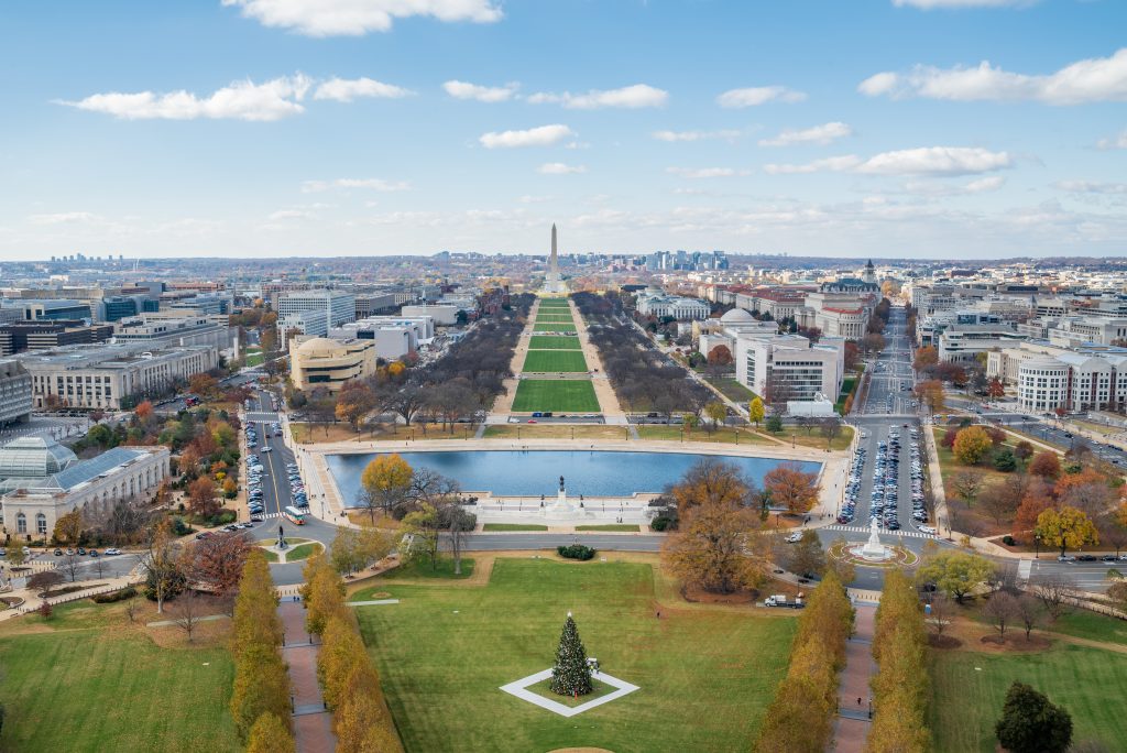Landscape of the National Mall, taken from the Capitol Building