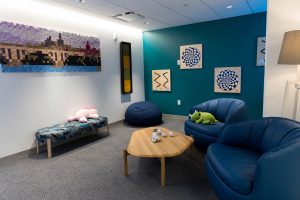 A room filled with sensory equipment and ambient light