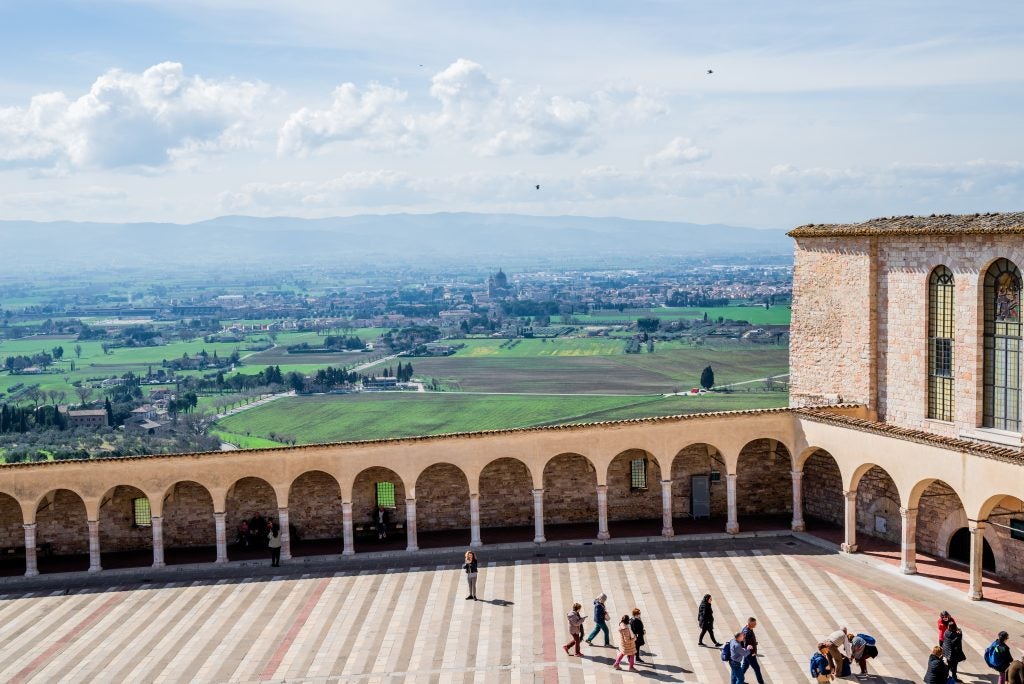 A view of the Italian countryside from Assisi