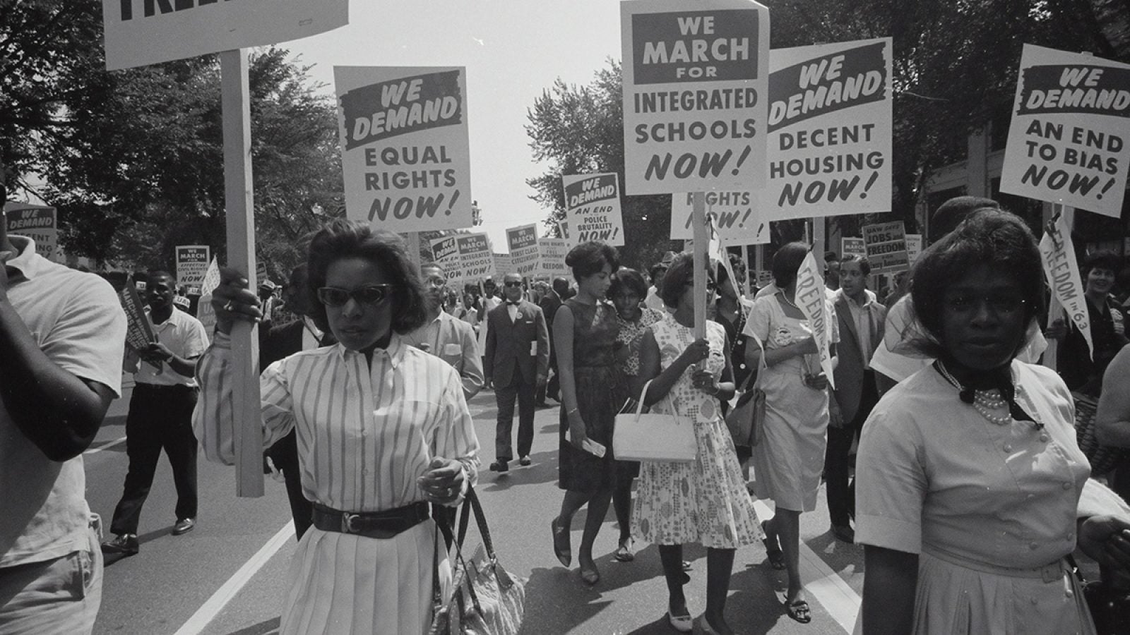 Women march during the Civil Rights Movement