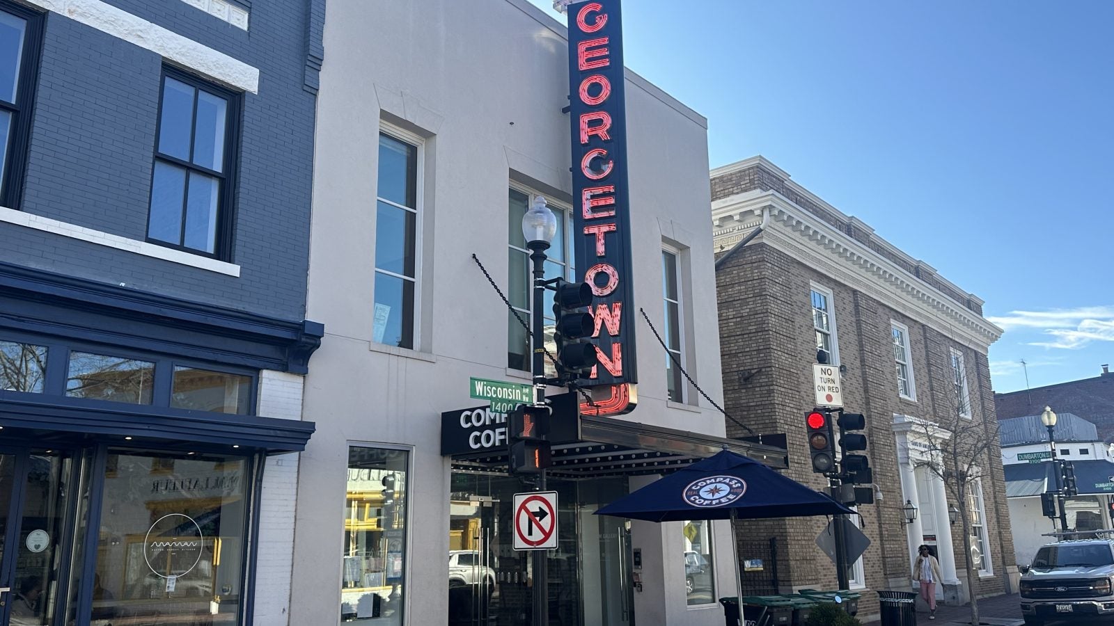 Exterior of Compass Coffee