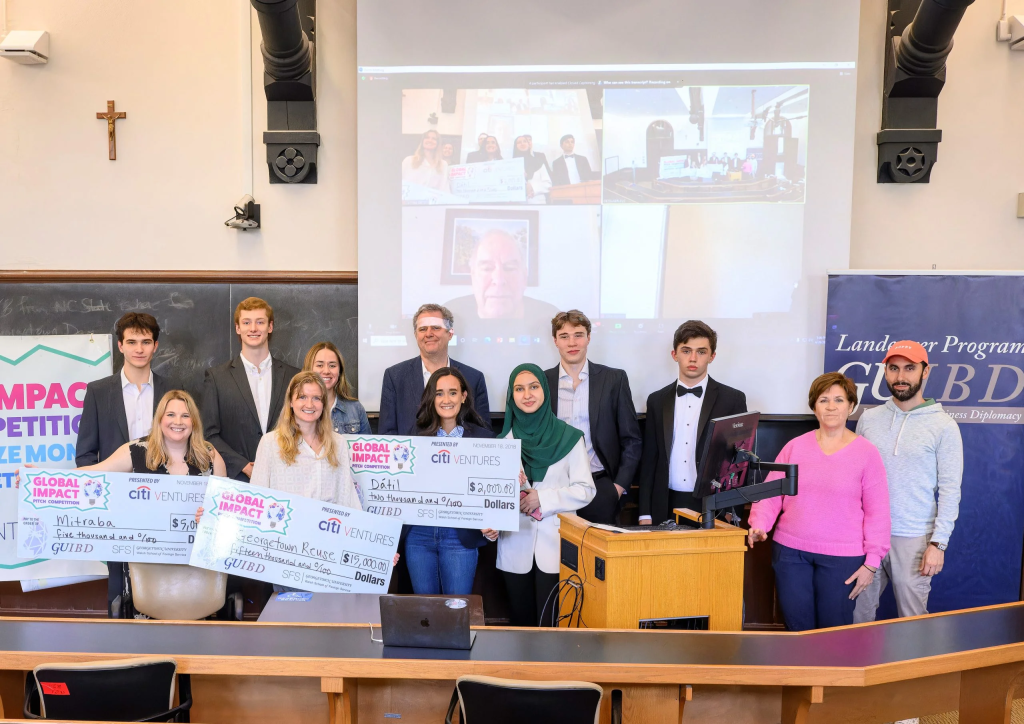 Students at the SFS Global Impact Pitch Competition