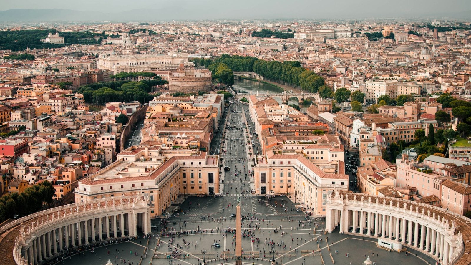 Overhead view of the Vatican
