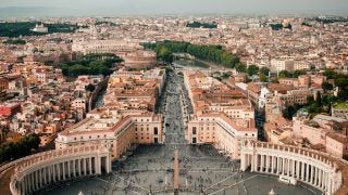 Overhead view of the Vatican