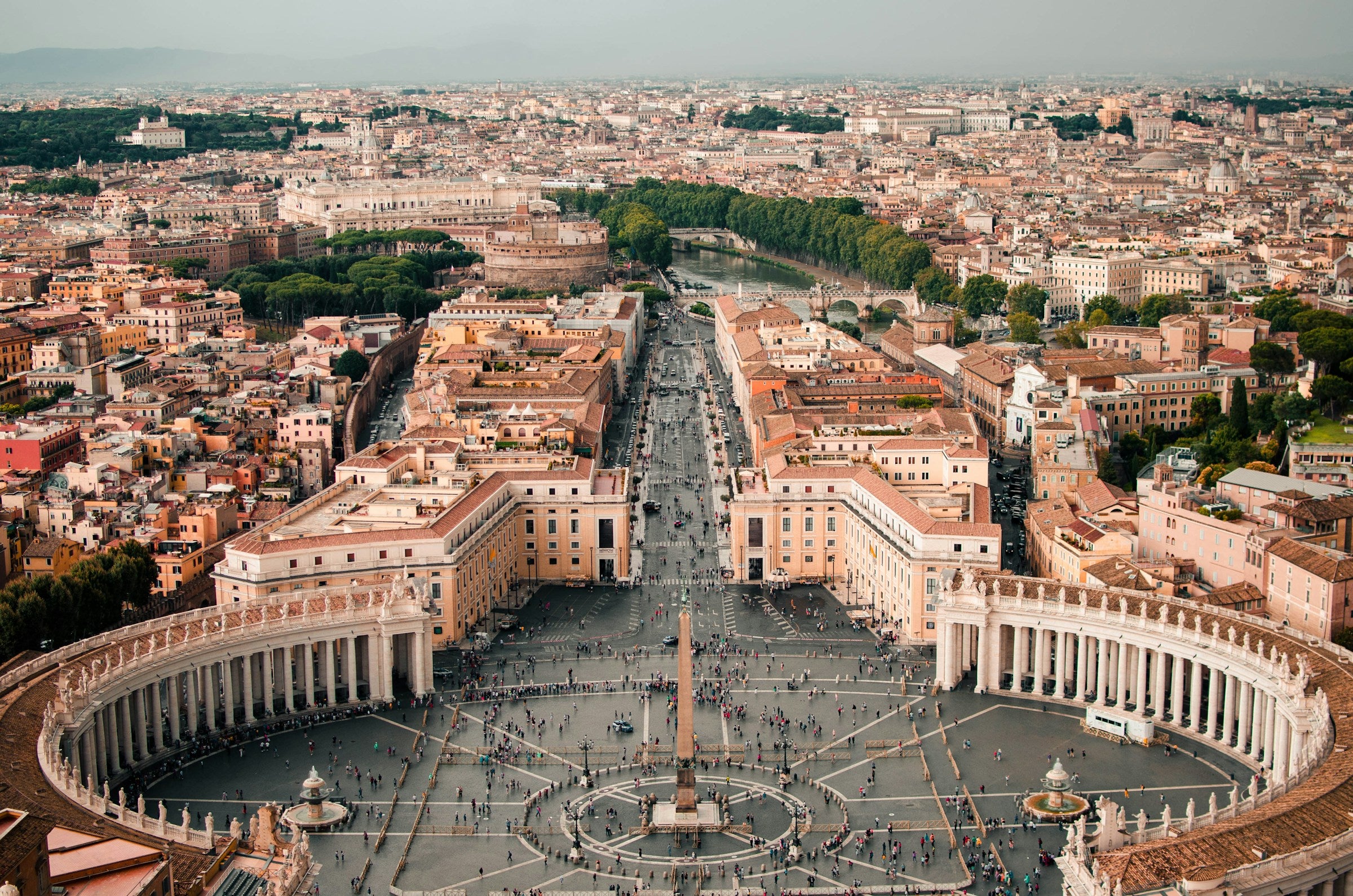 Overhead view of the Vatican