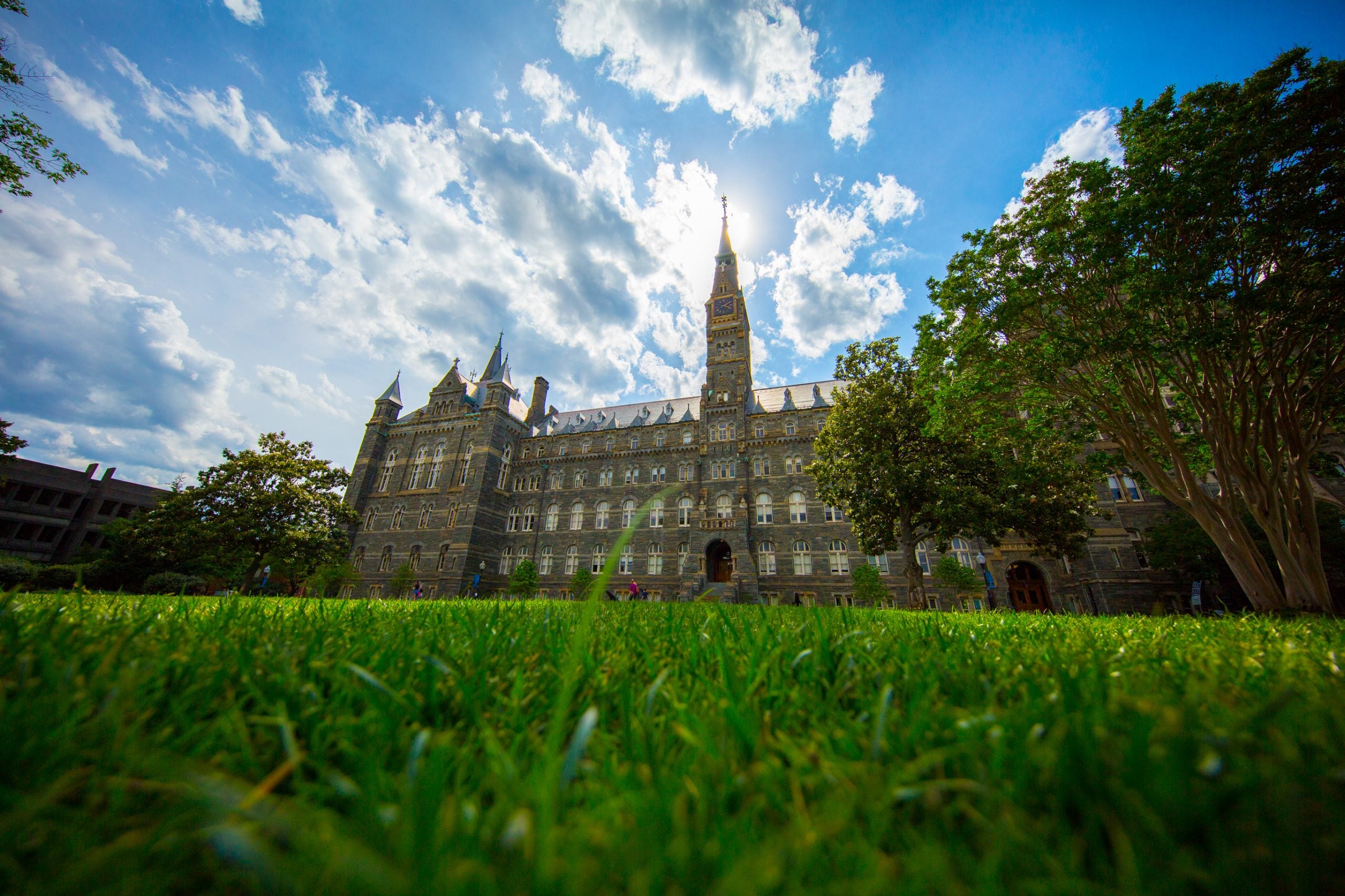 Healy Hall on a sunny day