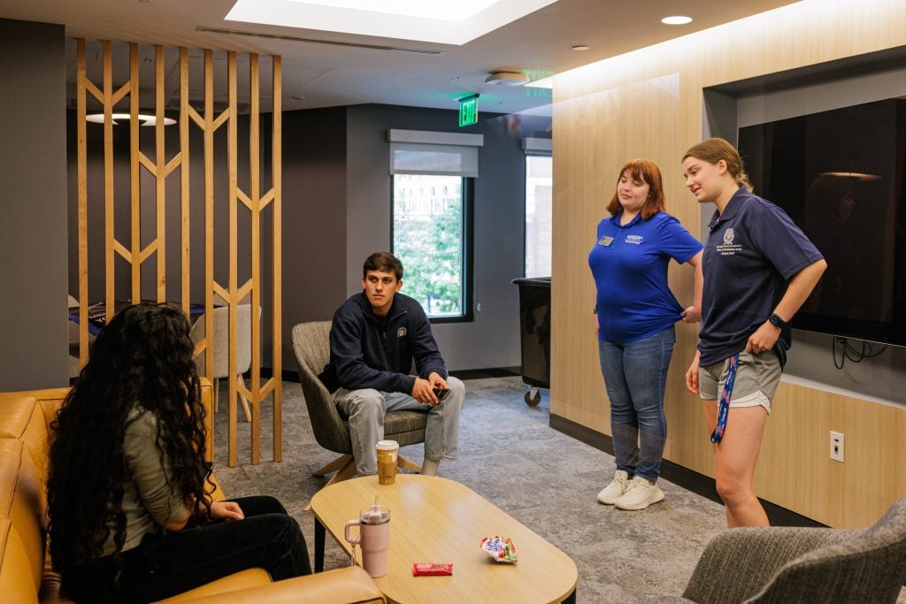 Students in a common area