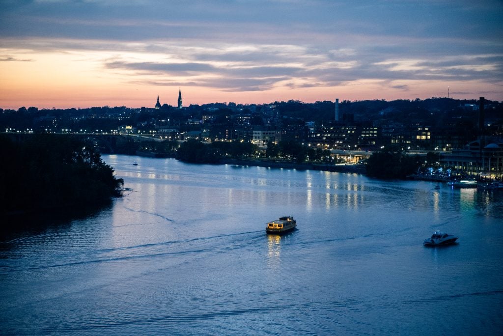 Potomac River after sunset