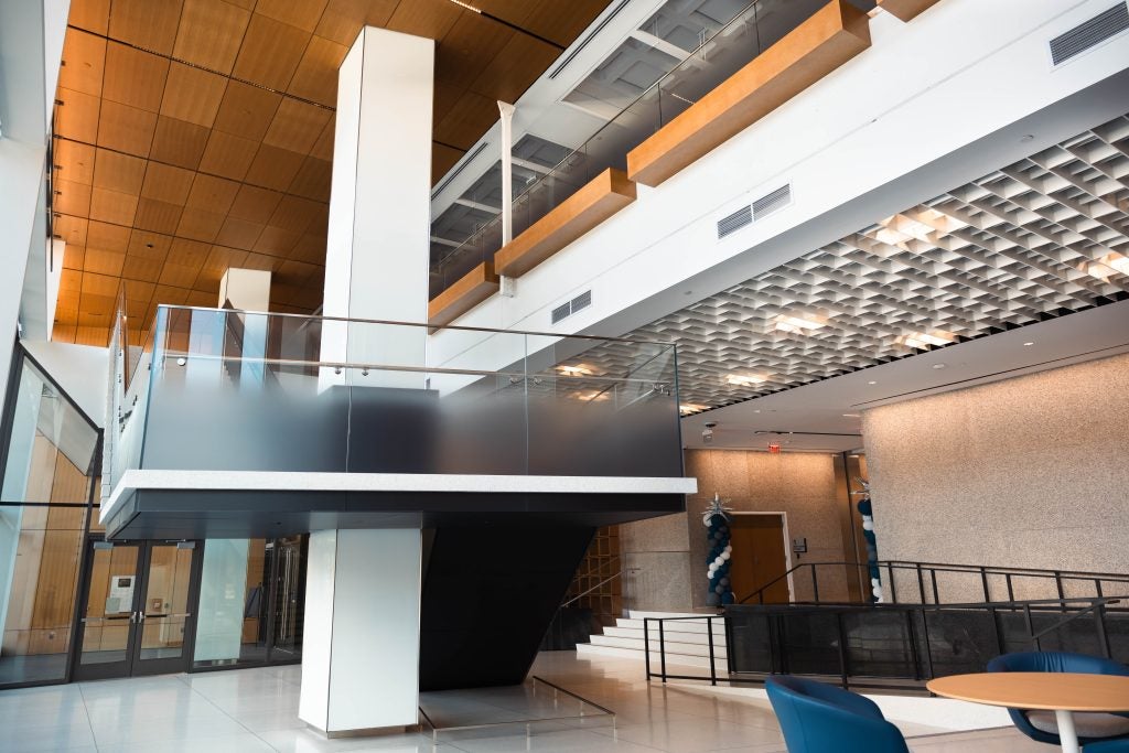 Empty lobby space at 111 Massachusetts Ave