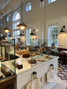 The interior of a bakery in the day