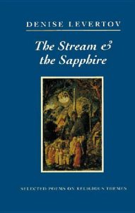 A cover of a poetry book with the title "The Stream & the Sapphire"