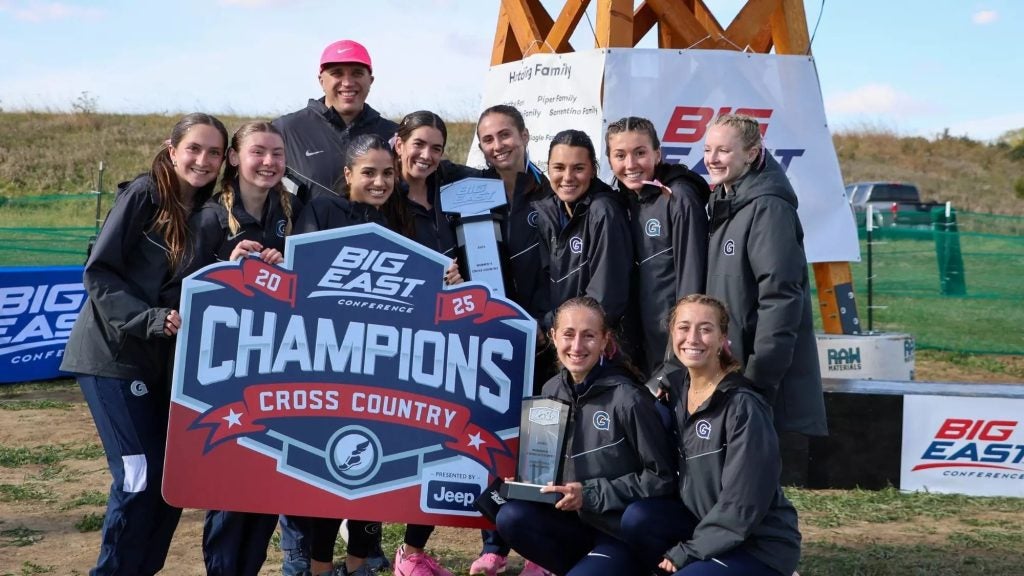 Women's cross country athletes after a race