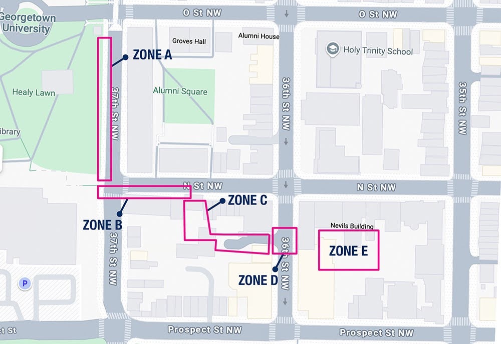 Phase 4 East Campus Work Map