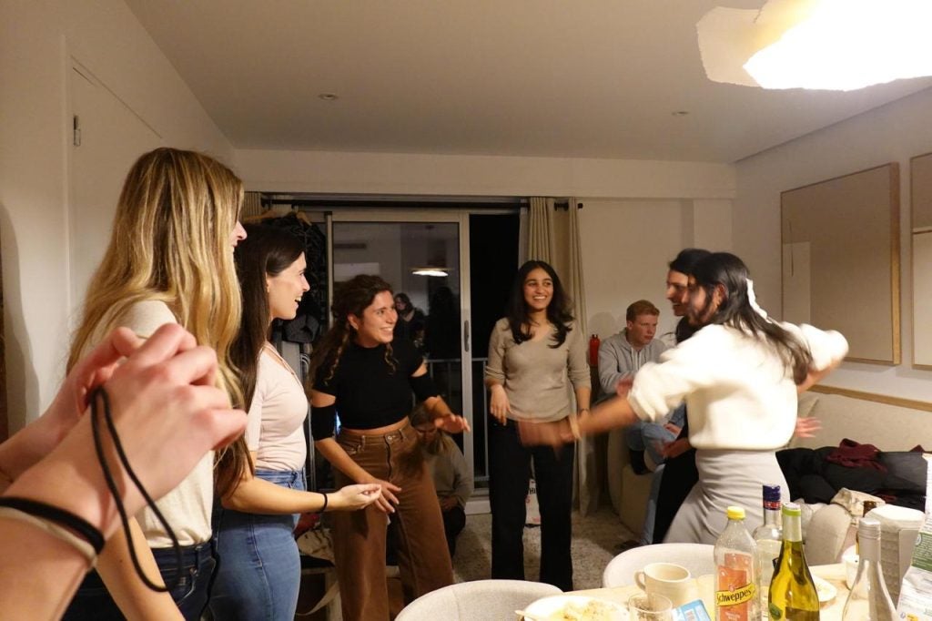A group of students in an apartment