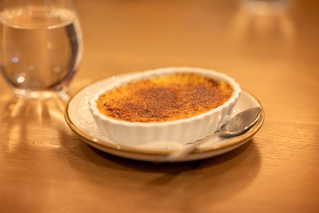 A dessert in a small plate