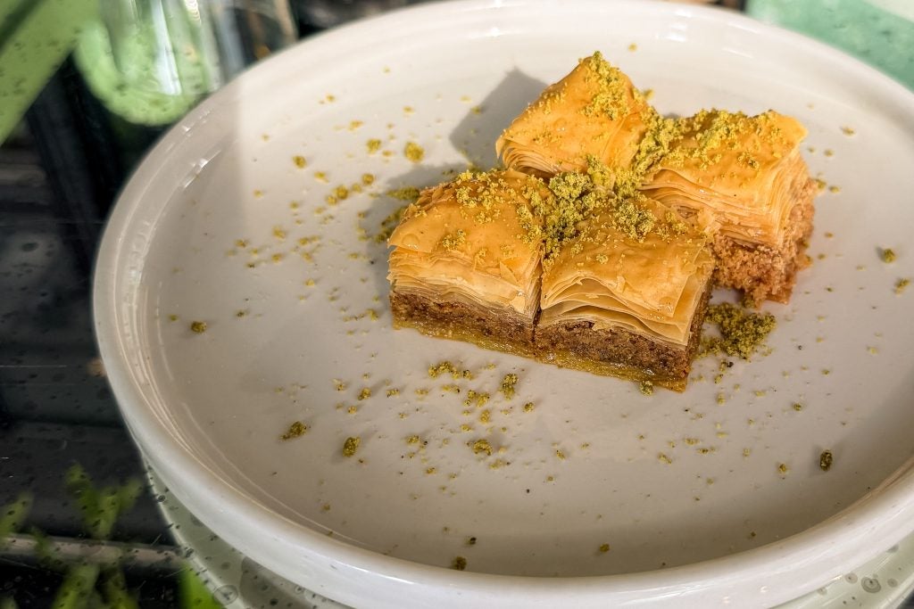 Plate of baklava