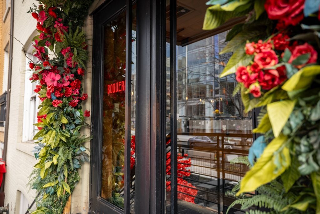 Outside of the Boqueria restaurant