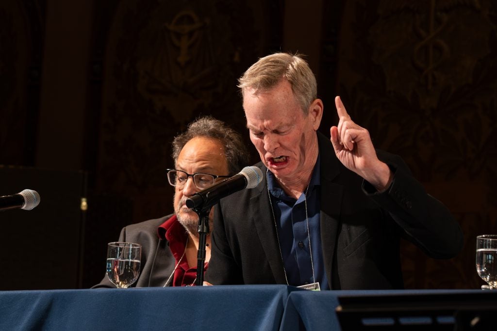 Bill Irwin acts his part on stage