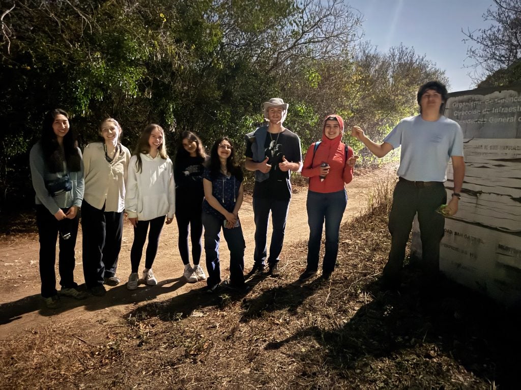 Students pose for a picture