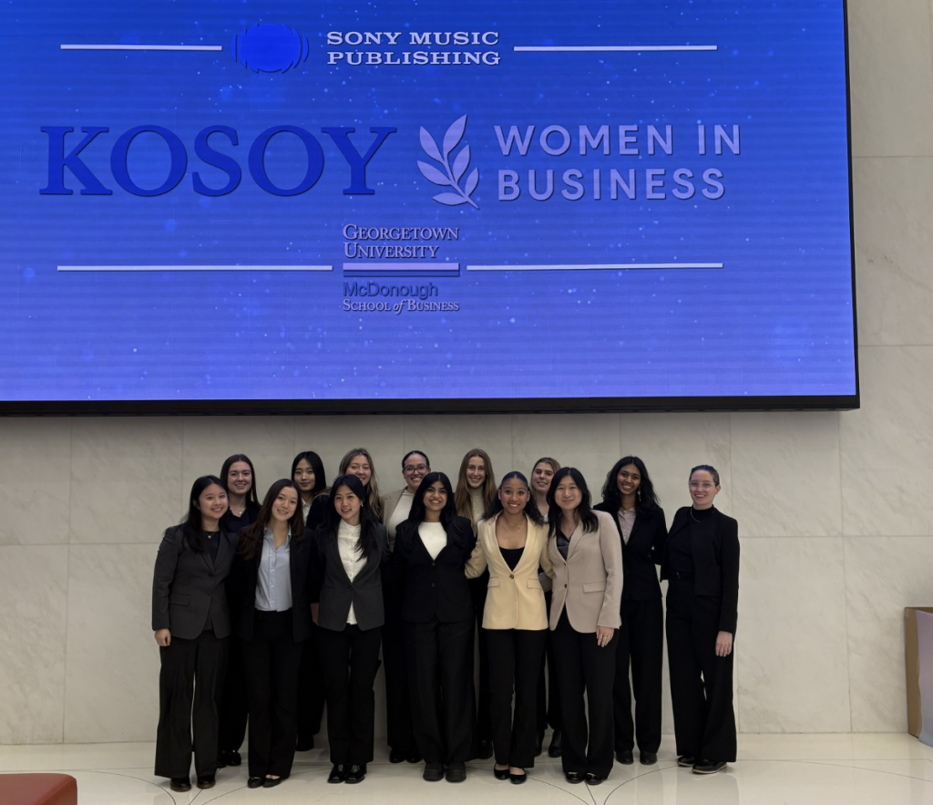 Students in business attire