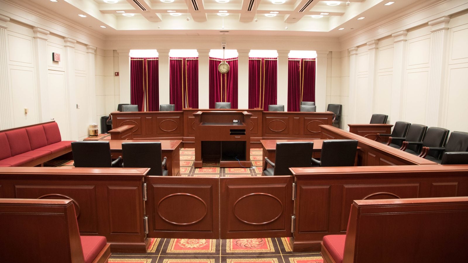 Moot court room interior