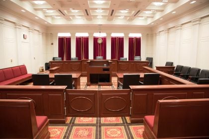 Moot court room interior