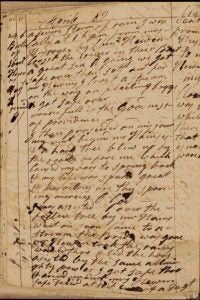 Handwriting from a diary in the 1700s