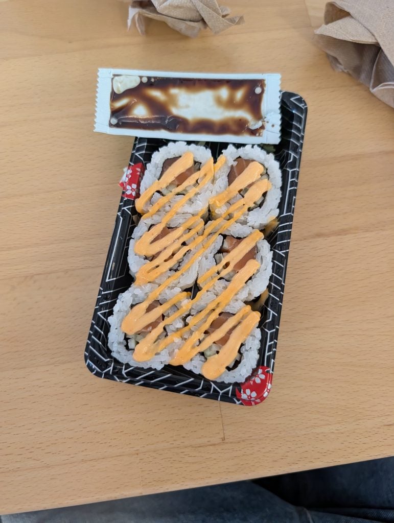 A roll of sushi