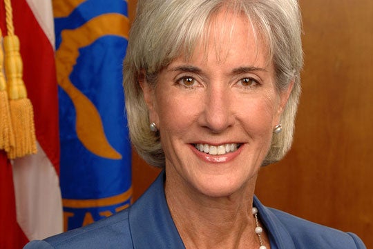 Kathleen Sebelius smiles in a headshot.