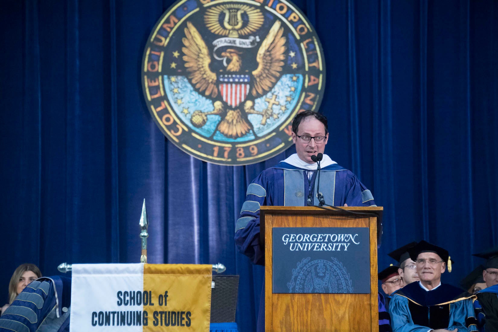 Nate Silver speakings to SCS graduates.