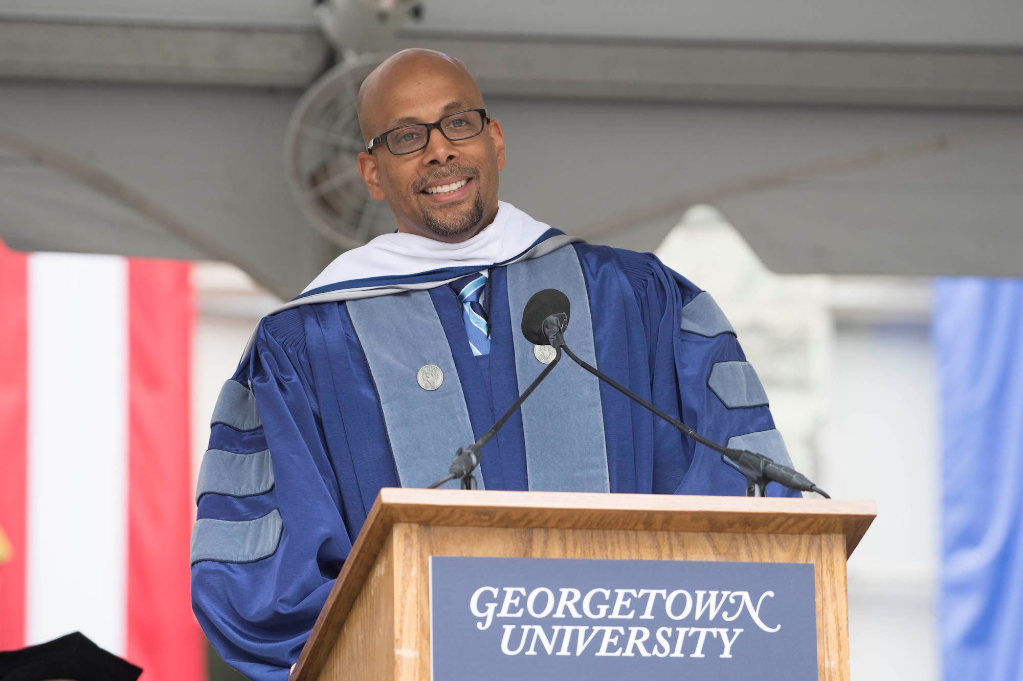 James H. Shelton III addresses the NHS graduates.