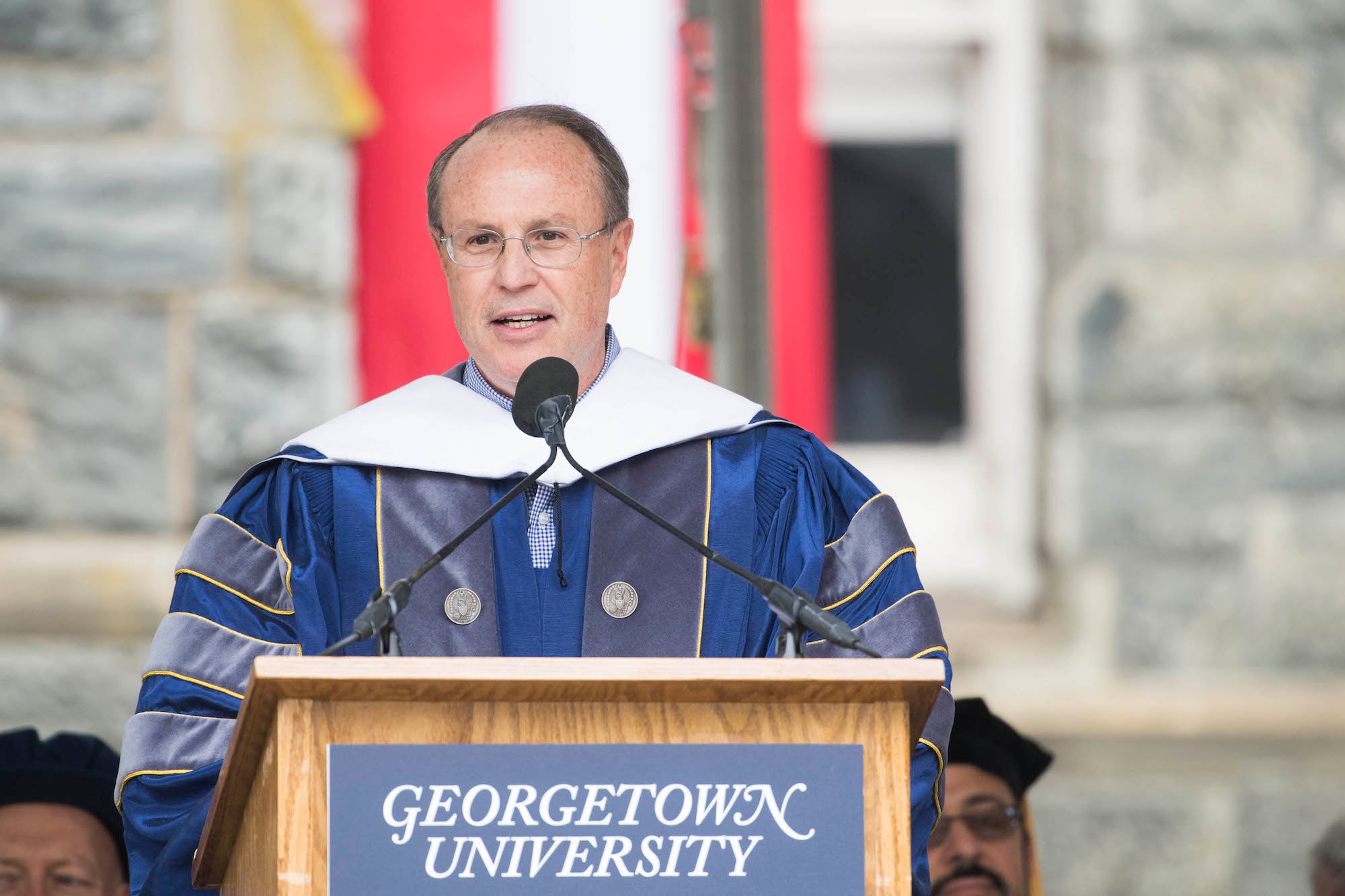 Gregory Gerard Coleman (B’76) address MSB graduates.