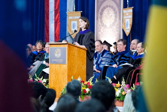 Helen O'Reilly speaks at 2012 Senior Convocation