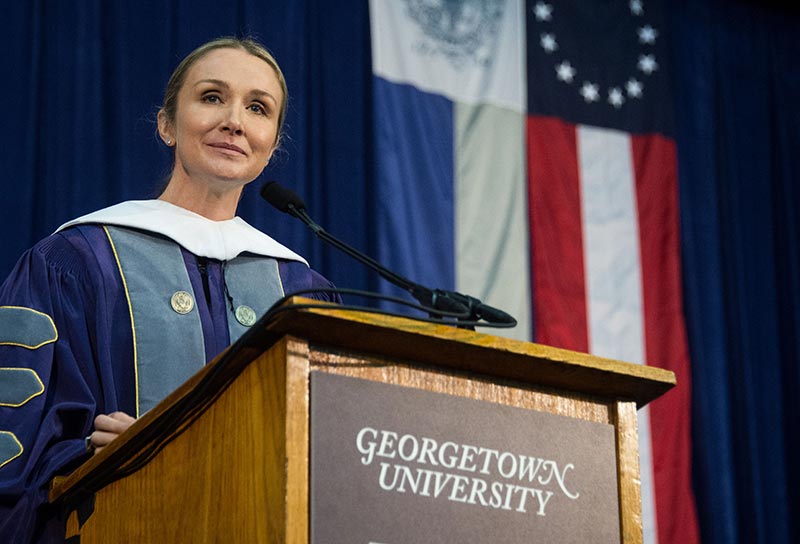 Alexandra Cousteau delivers the College commencement address
