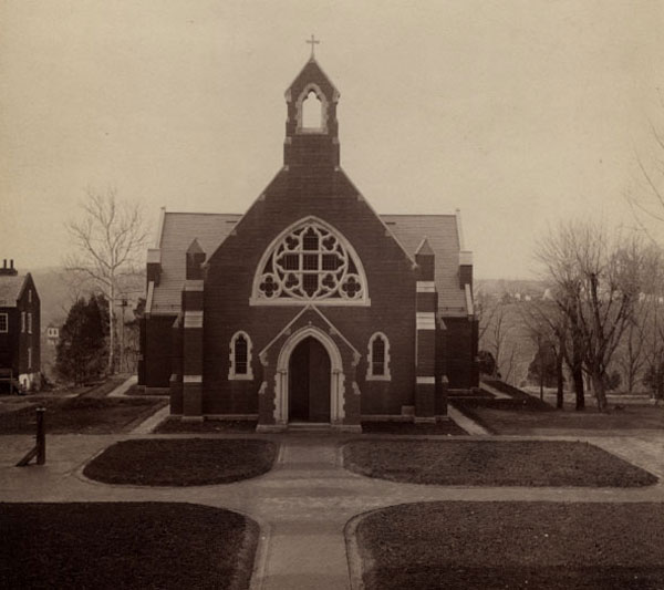 A photo of the original chapel in 1893.