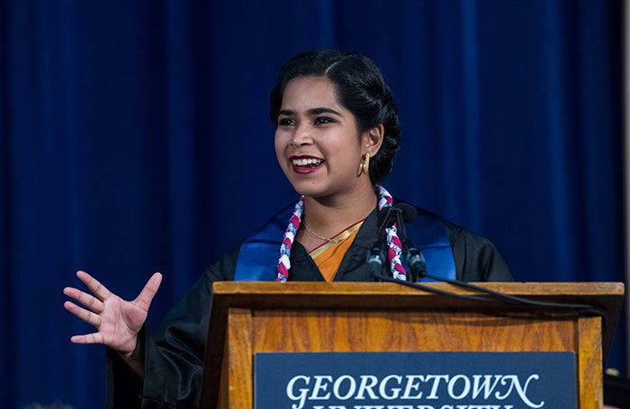 Devika Ranjan speaks uring Senior Convocation