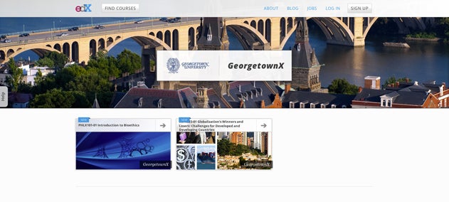 GeorgetownX Page Screenshot