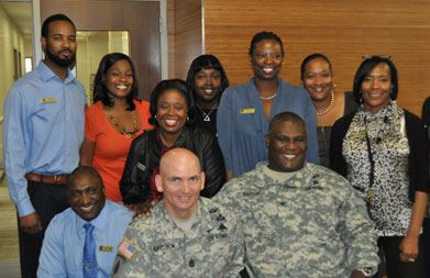 Col. Gregory Gadson, Sgt. Maj. Chester Grelock and staff 