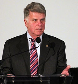 David Ferriero speaks at a lectern.