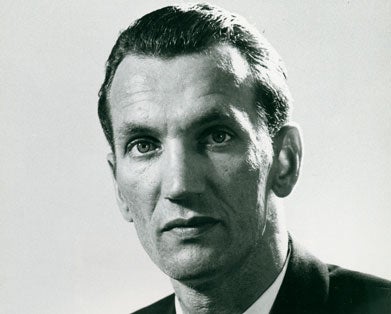 Dated black and white photo of Jan Karski.