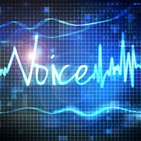 A photo of the word "Voice" written like a wavelength. 