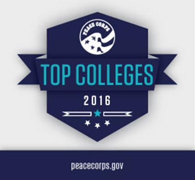 Peace Corps Top Colleges Graphic Logo