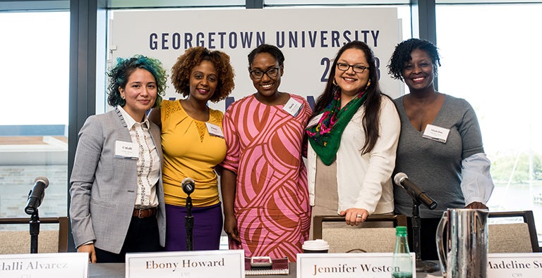 Citlalli Alvarez, Ebony Howard, Marcia Chatelain, Jennifer Weston and Madeline Sutton