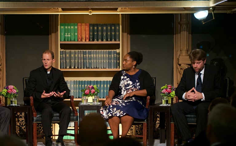 Members of Georgetown's Working Group on Slavery, Memory, and Reconciliation discuss their work 