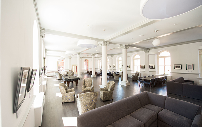 Image of the renovated common space in the Spirit of Georgetown Residential Academy.