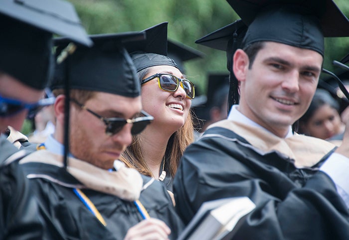 MBA graduates at commencement ceremony