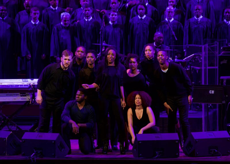 Caleb Lewis, Kylen Small, Nona Johnson, Airton Kamdem, Lisette Gabrielle and others perform on stage at Kennedy Center
